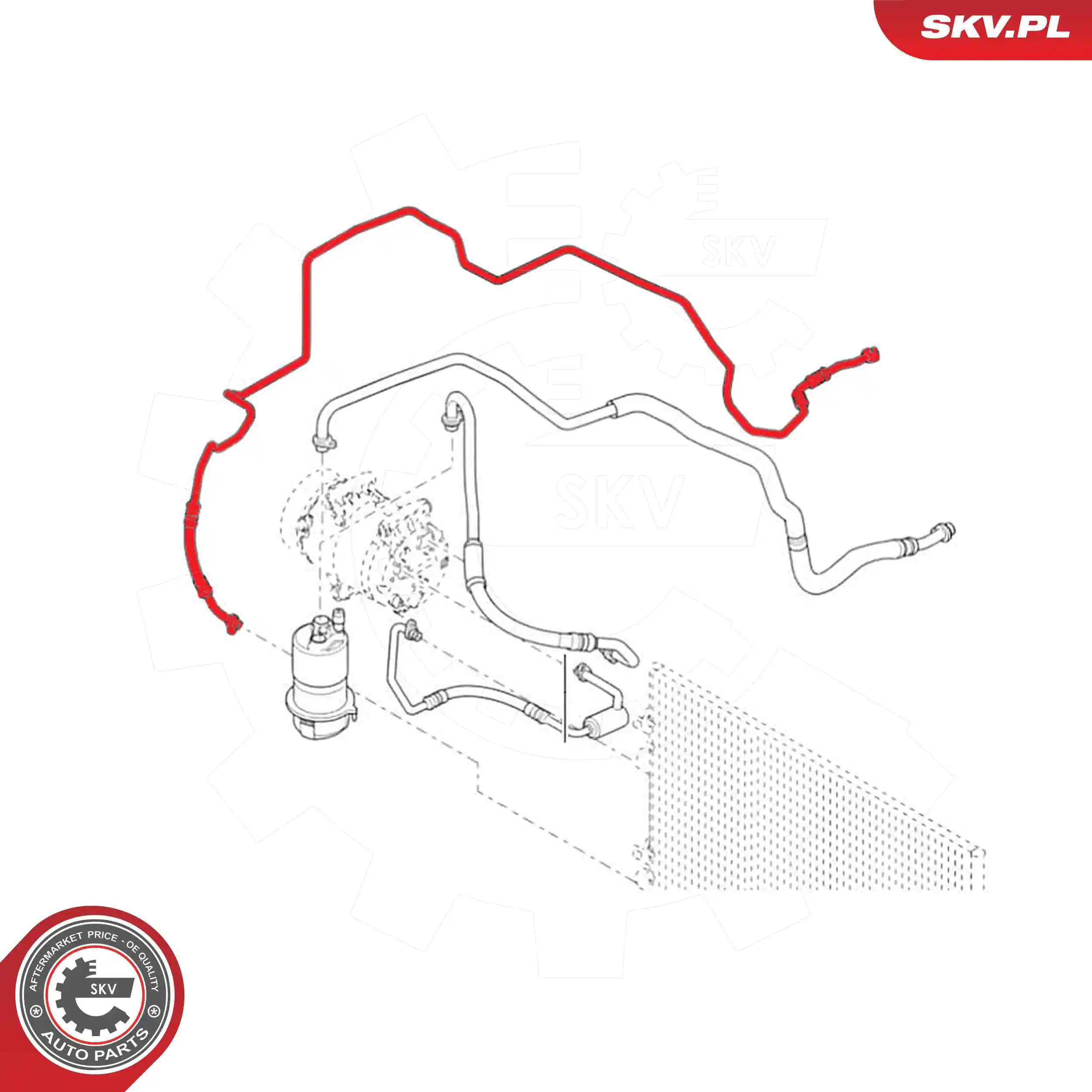 ESEN SKV 54SKV686 High-/Low Pressure Line, air conditioning