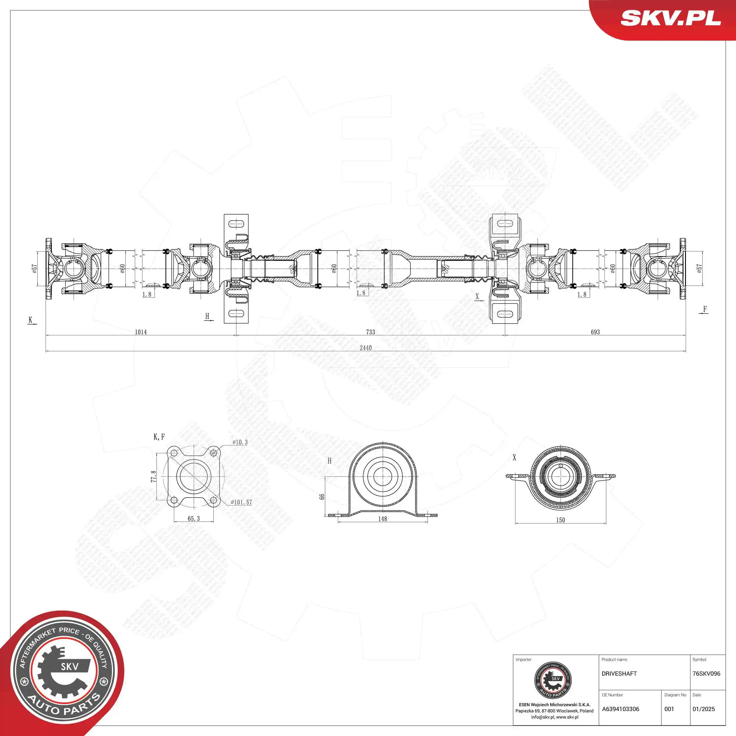 Drive Shaft 76SKV096