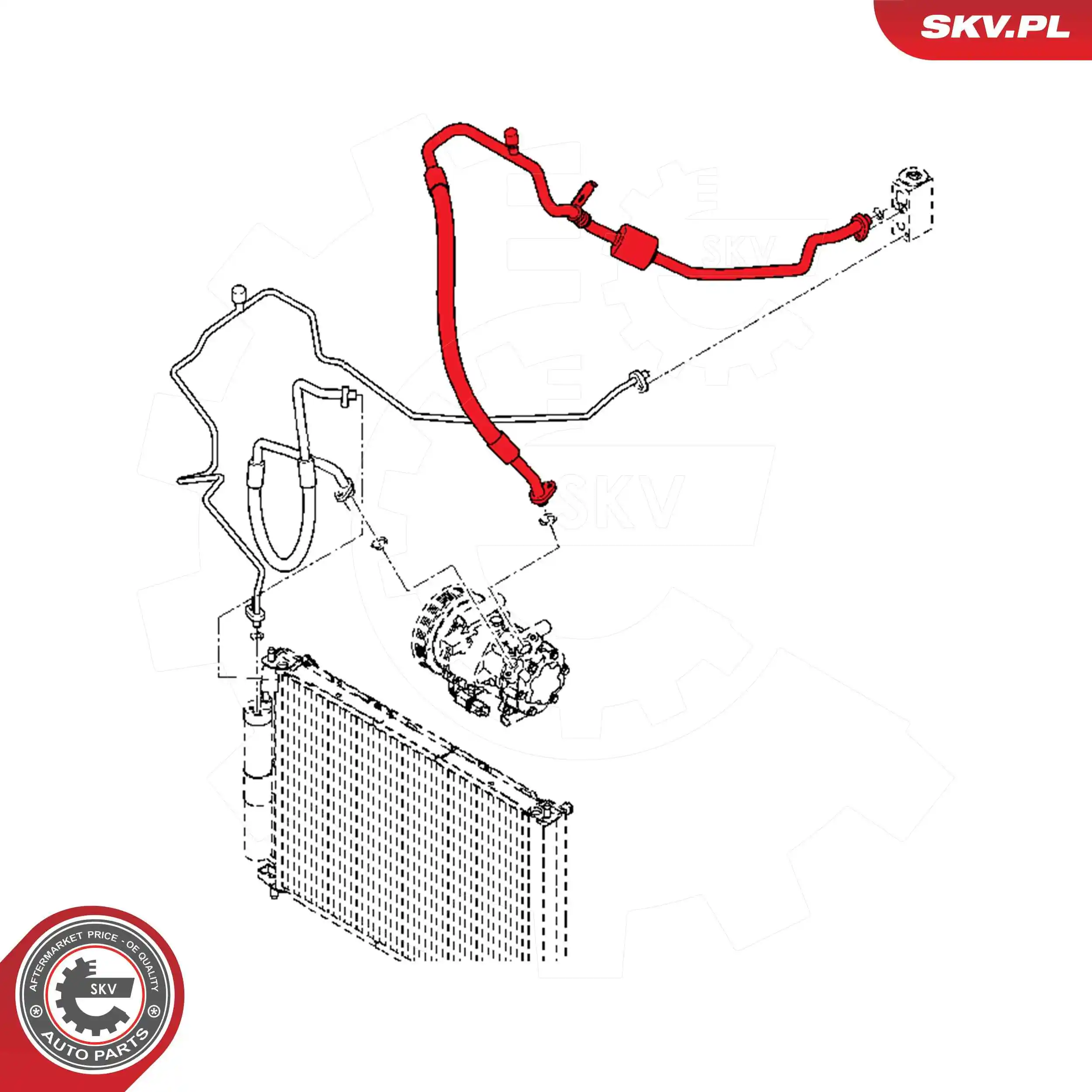 ESEN SKV 54SKV661 High-/Low Pressure Line, air conditioning