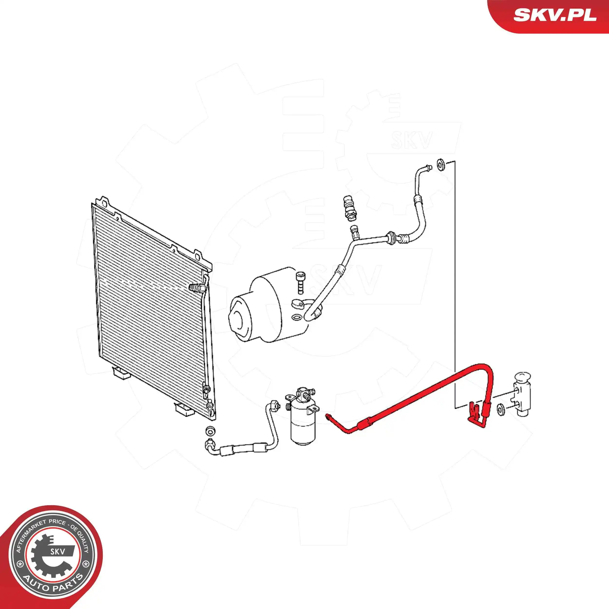 ESEN SKV 54SKV654 High-/Low Pressure Line, air conditioning
