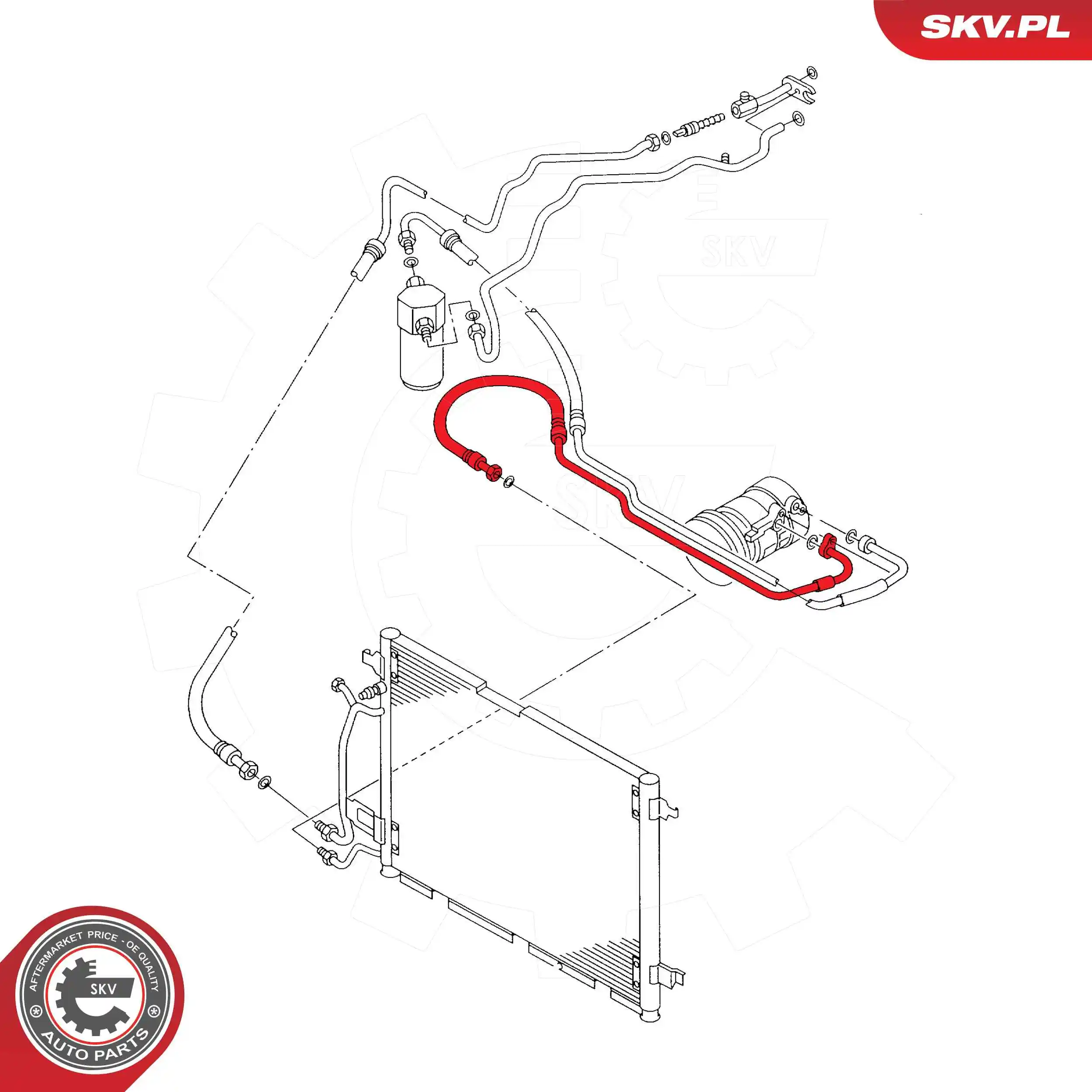 ESEN SKV 43SKV513 High Pressure Line, air conditioning