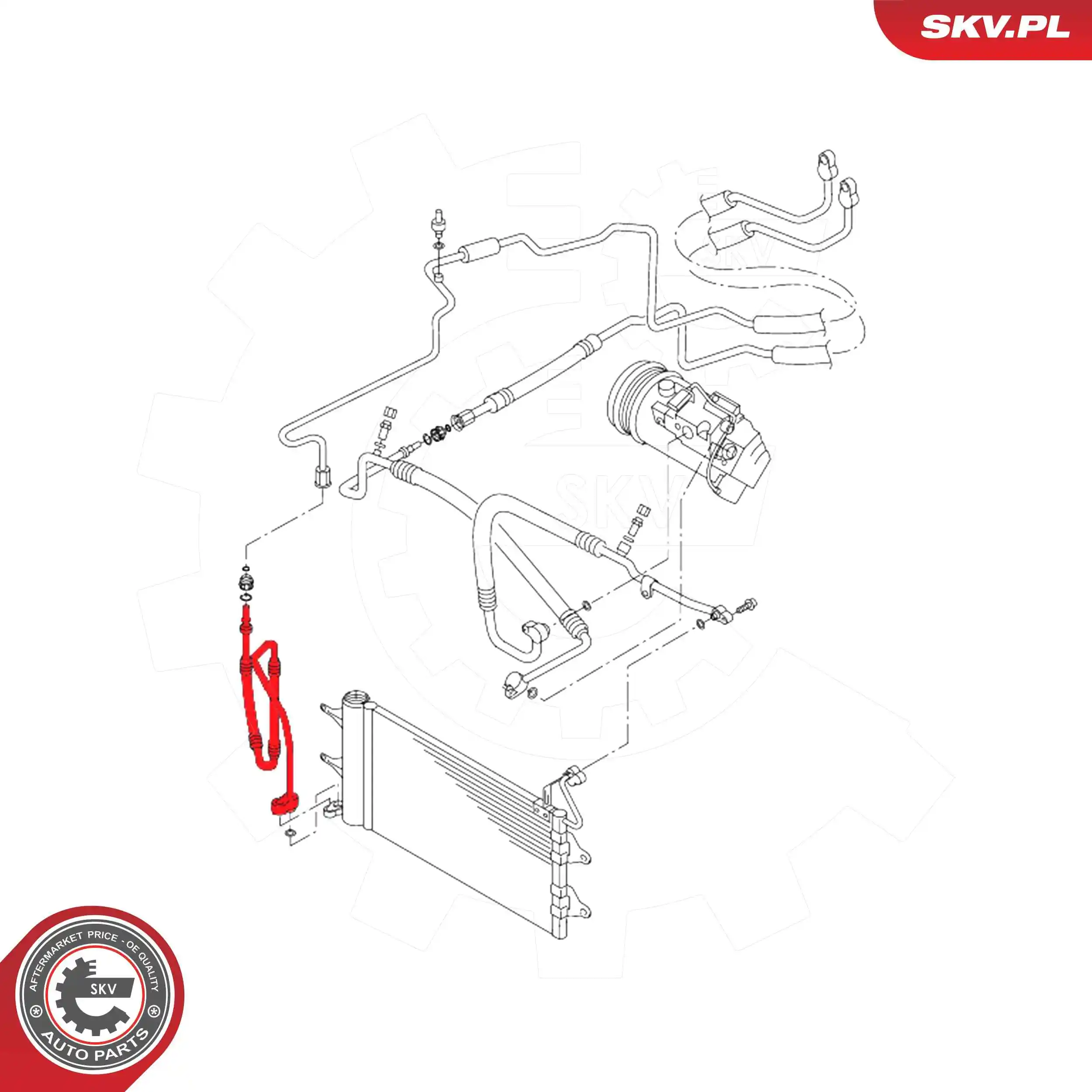 High-/Low Pressure Line, air conditioning 54SKV704