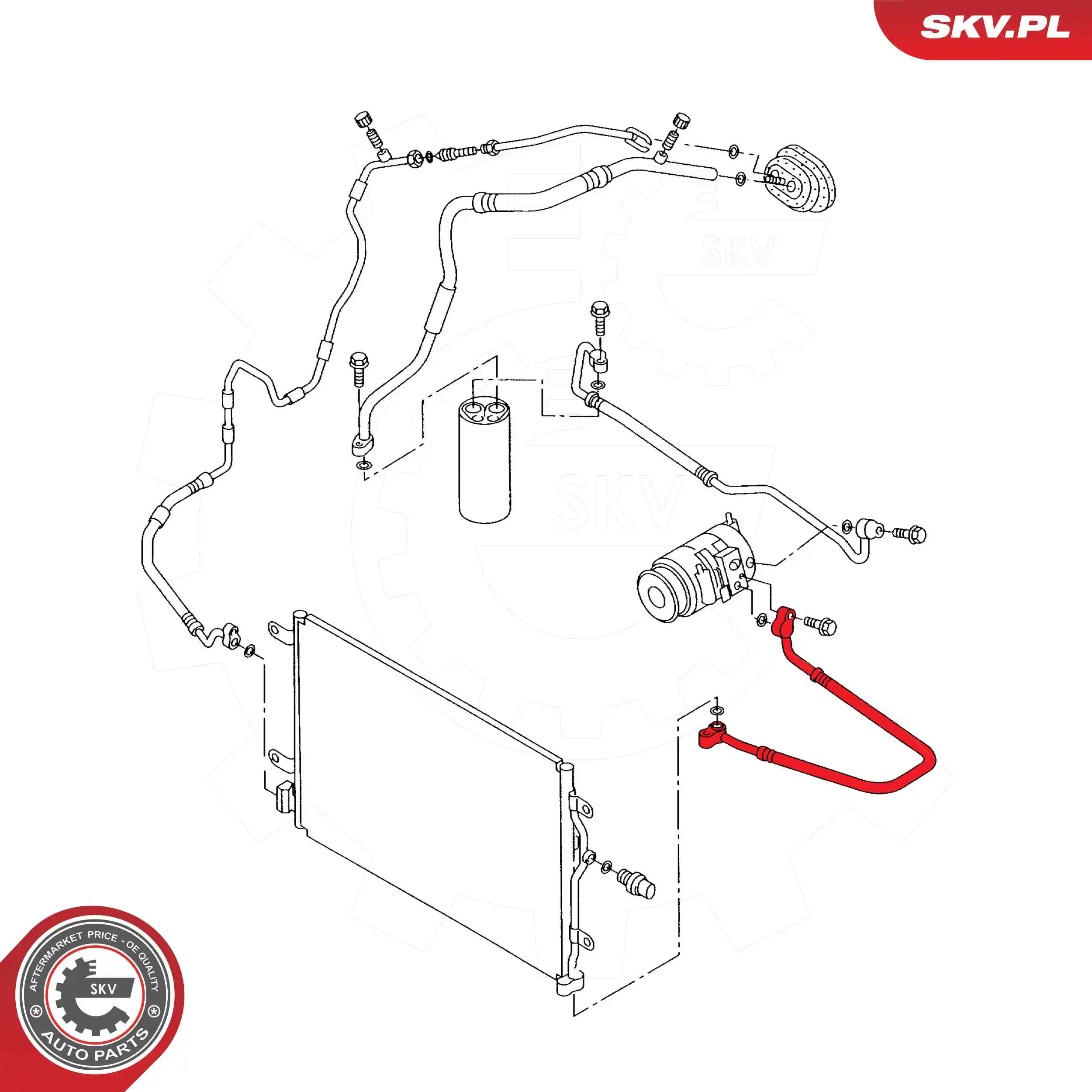 ESEN SKV 43SKV569 High-/Low Pressure Line, air conditioning