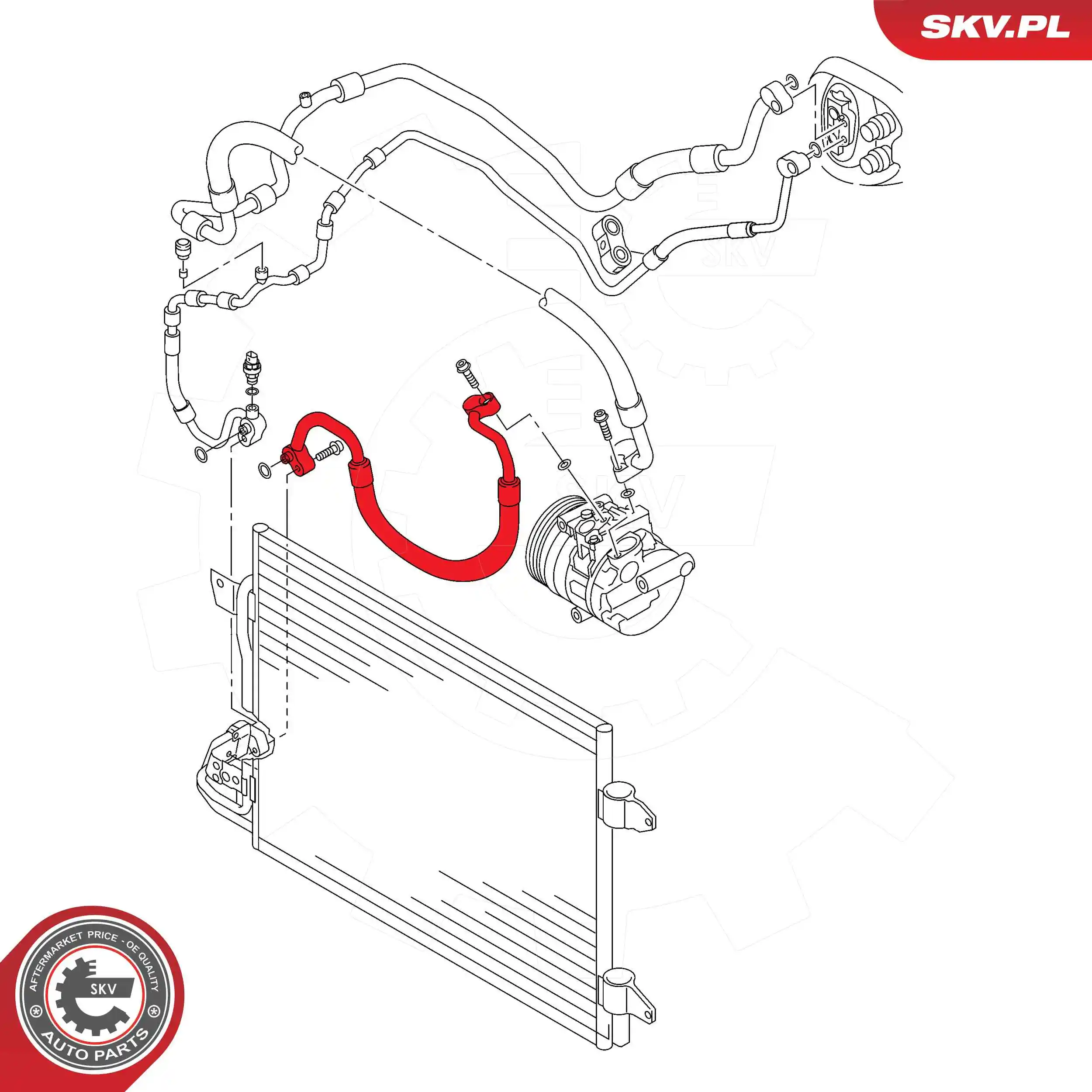 High Pressure Line, air conditioning 43SKV517