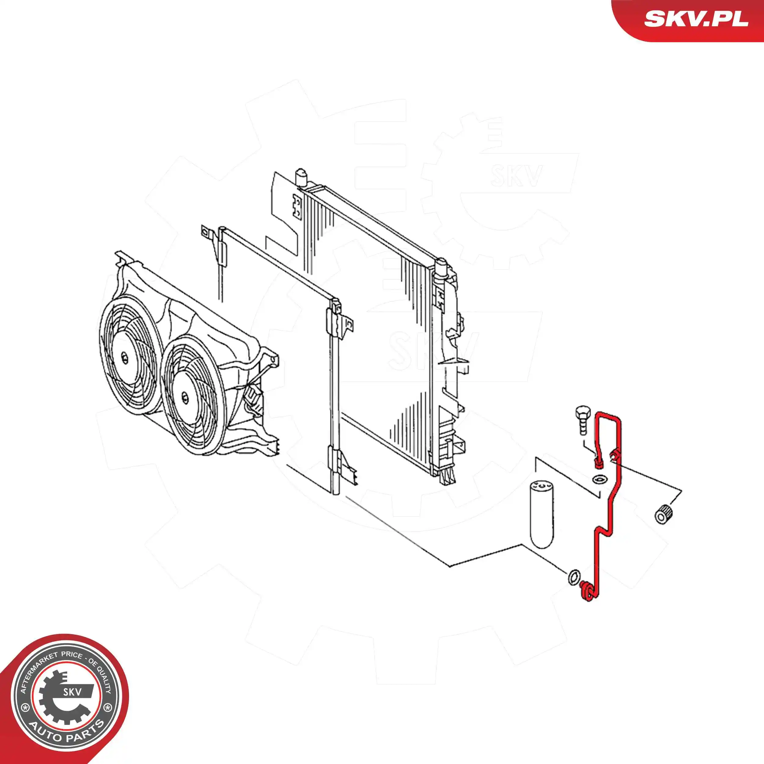 ESEN SKV 54SKV655 High-/Low Pressure Line, air conditioning