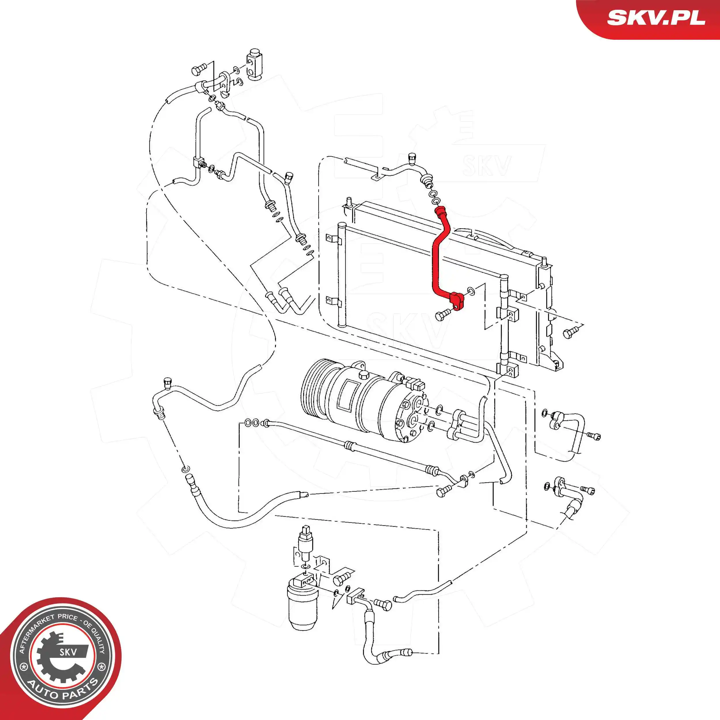 ESEN SKV 54SKV630 High-/Low Pressure Line, air conditioning