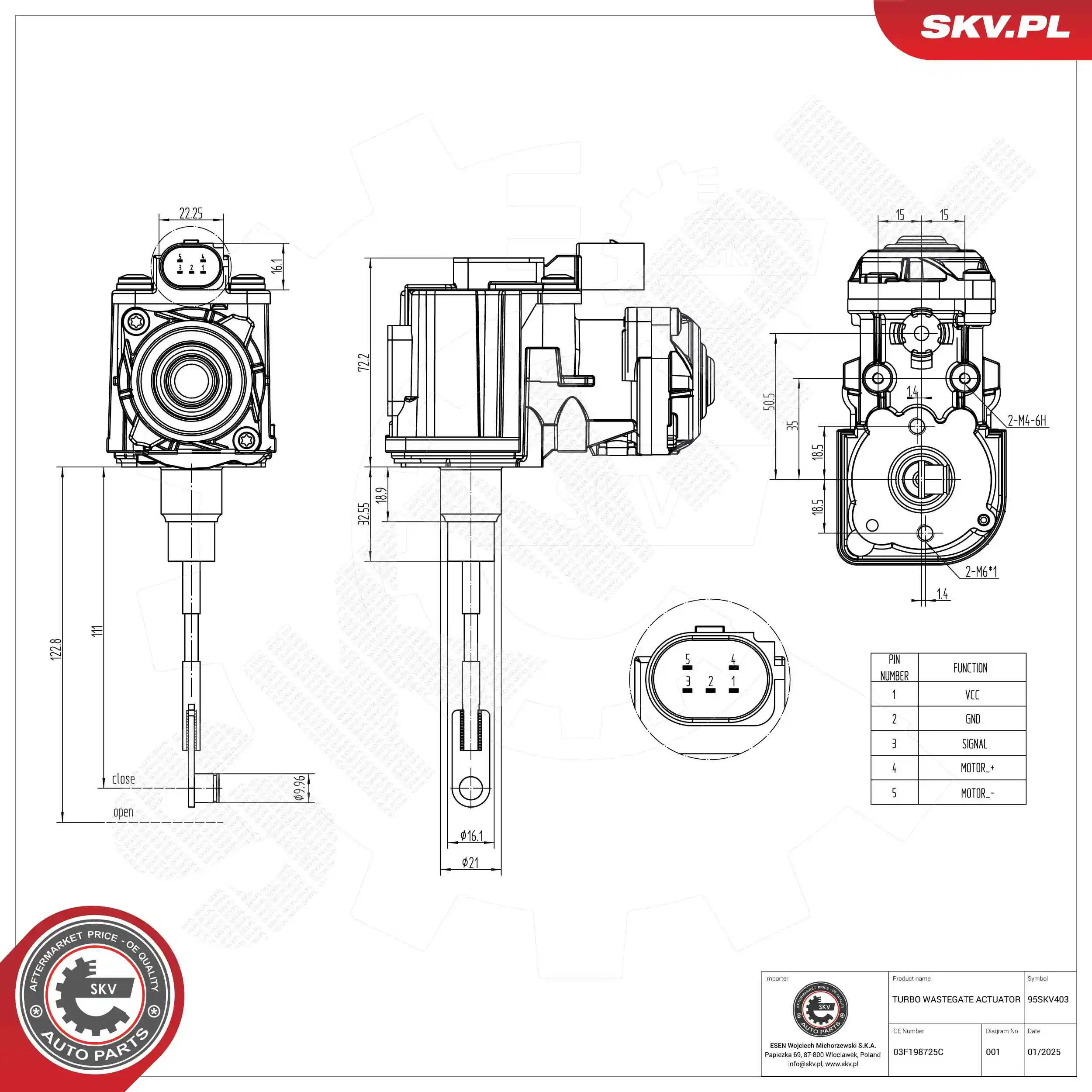 Boost Pressure Control Valve 95SKV403