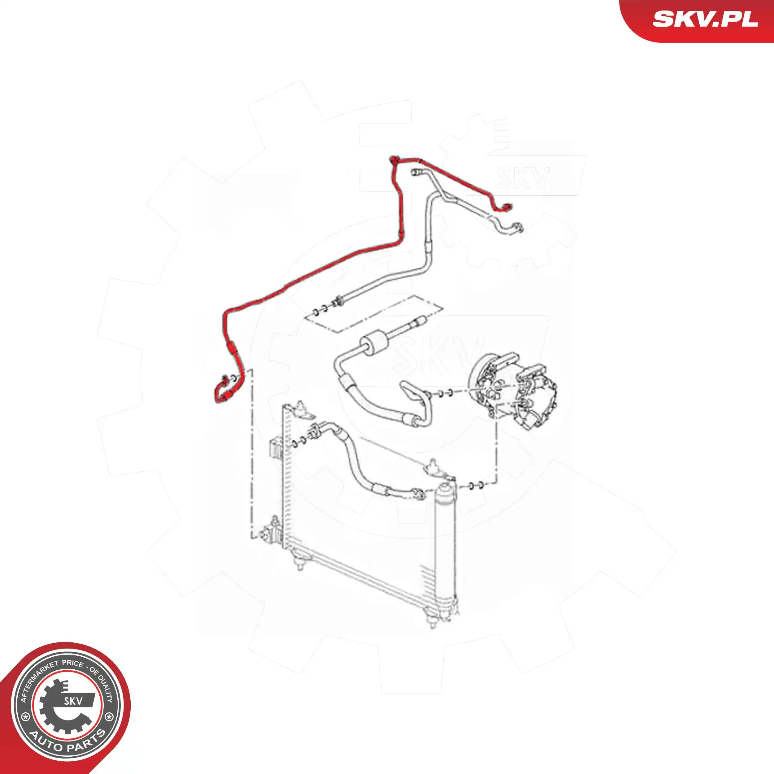 ESEN SKV 43SKV544 High Pressure Line, air conditioning