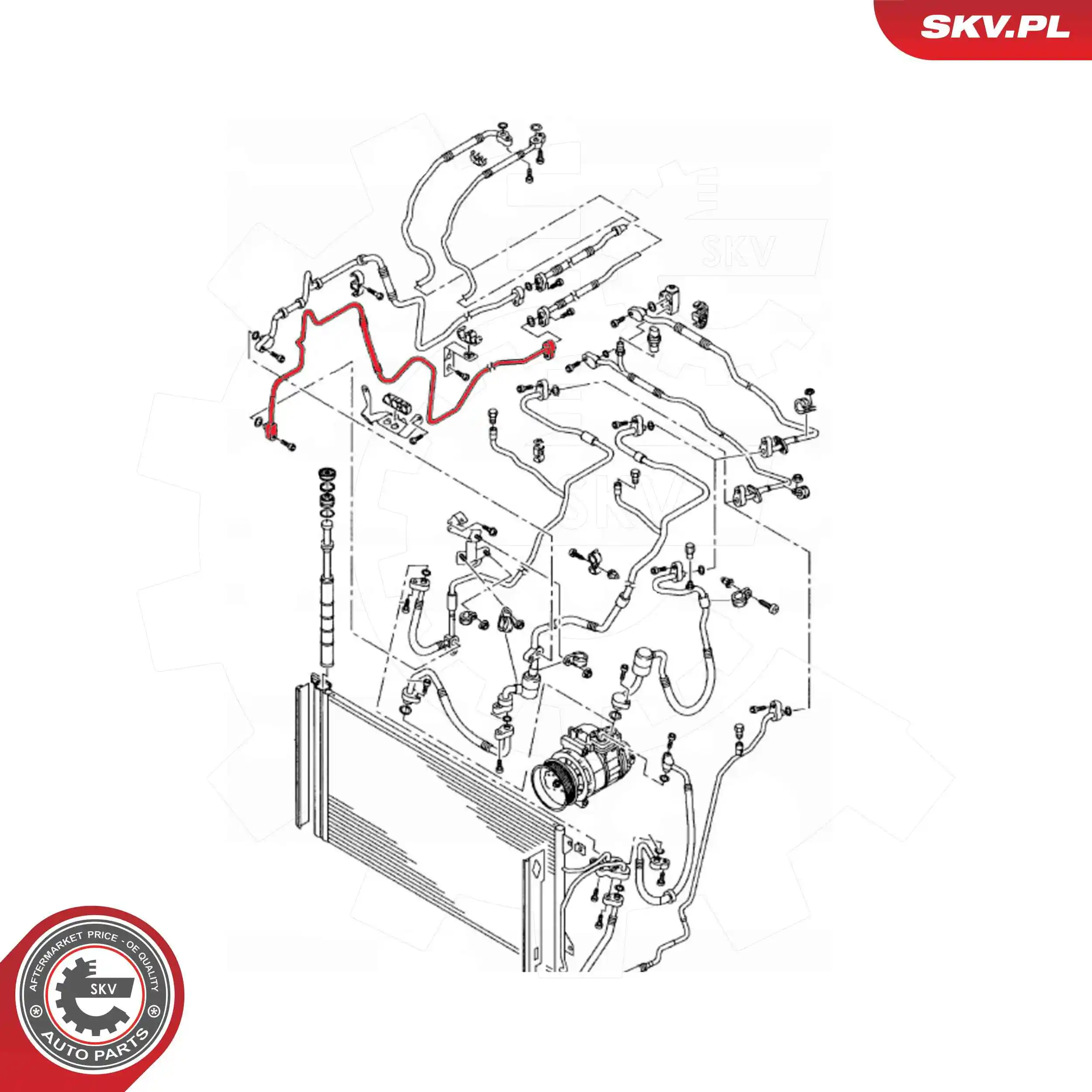 ESEN SKV 43SKV580 High-/Low Pressure Line, air conditioning