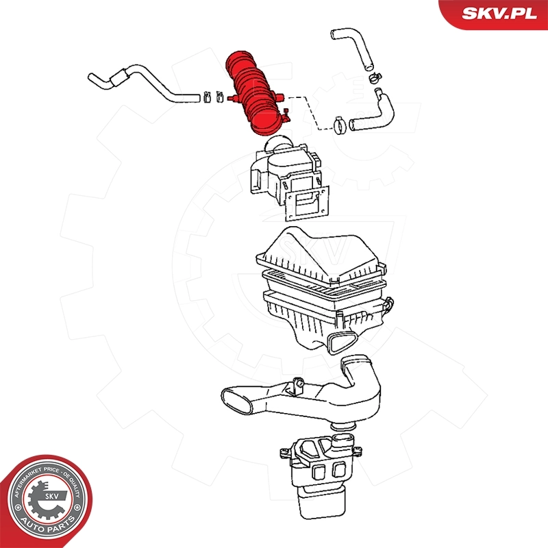 ESEN SKV 24SKV489 Intake Hose, air filter