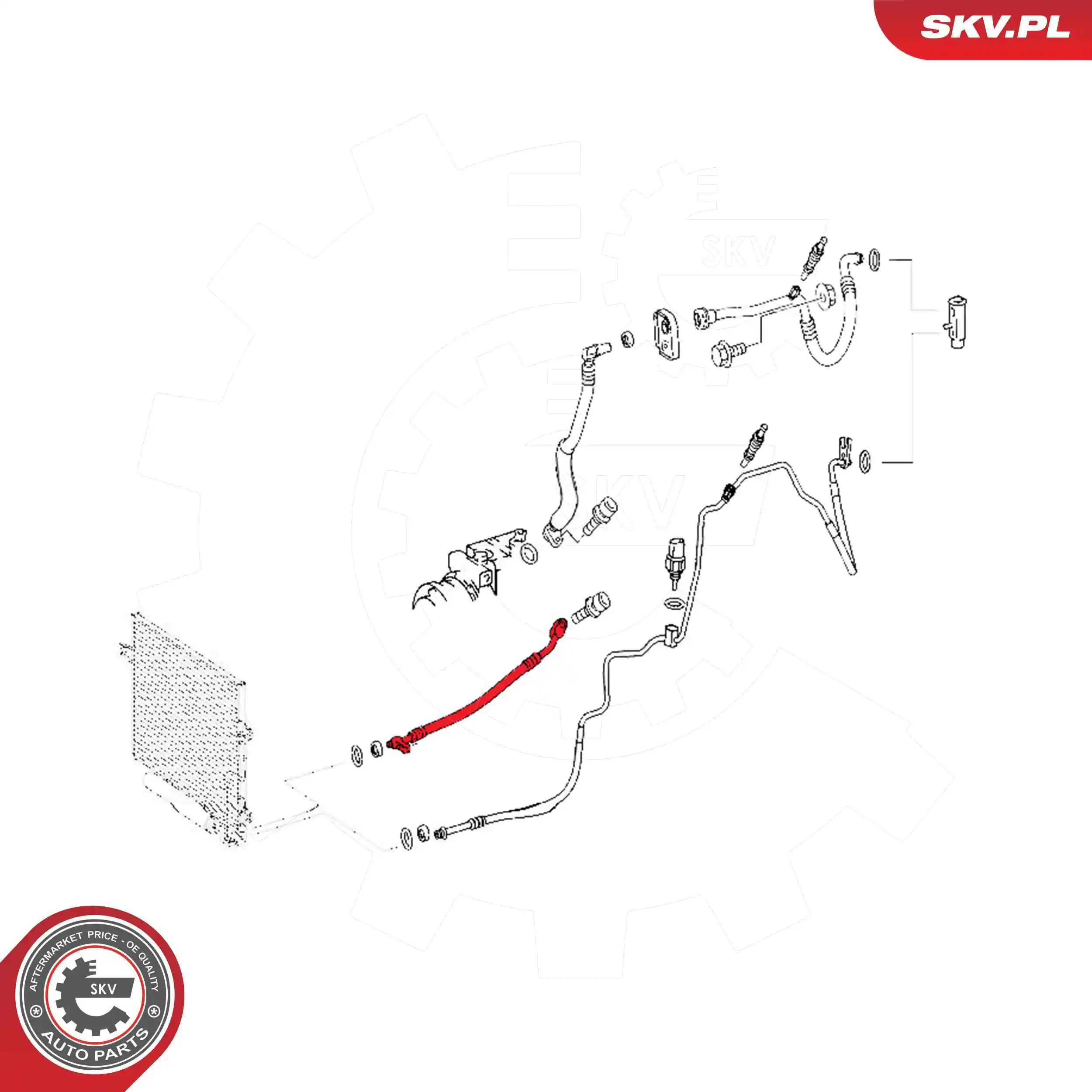 ESEN SKV 54SKV652 High-/Low Pressure Line, air conditioning