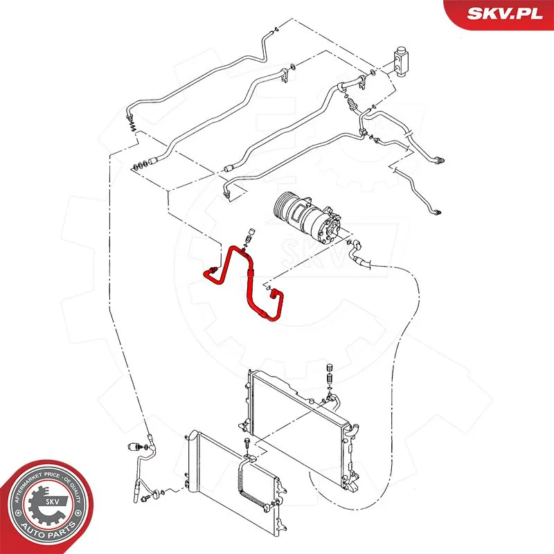 High Pressure Line, air conditioning 43SKV502