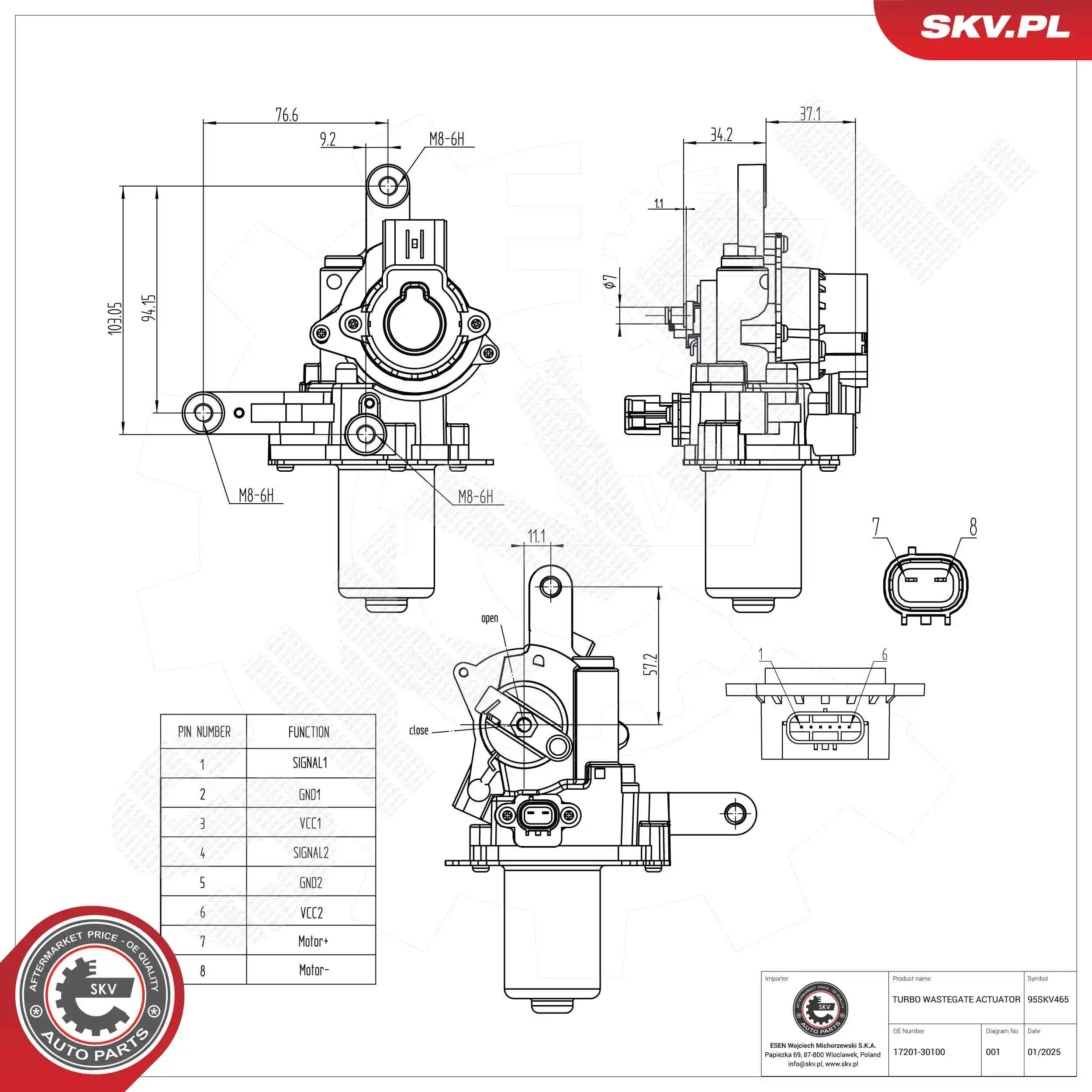 Boost Pressure Control Valve 95SKV465