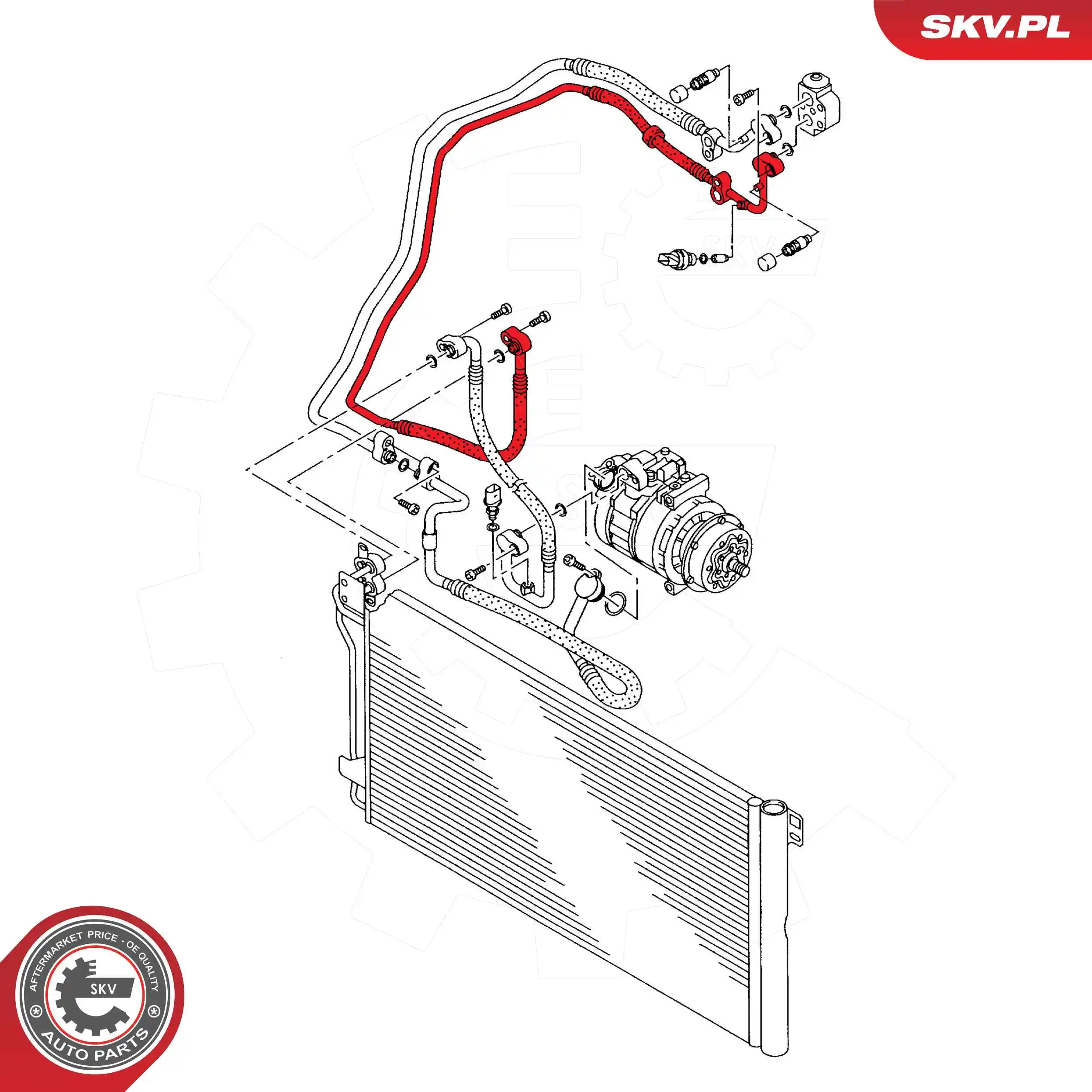 ESEN SKV 43SKV560 High-/Low Pressure Line, air conditioning