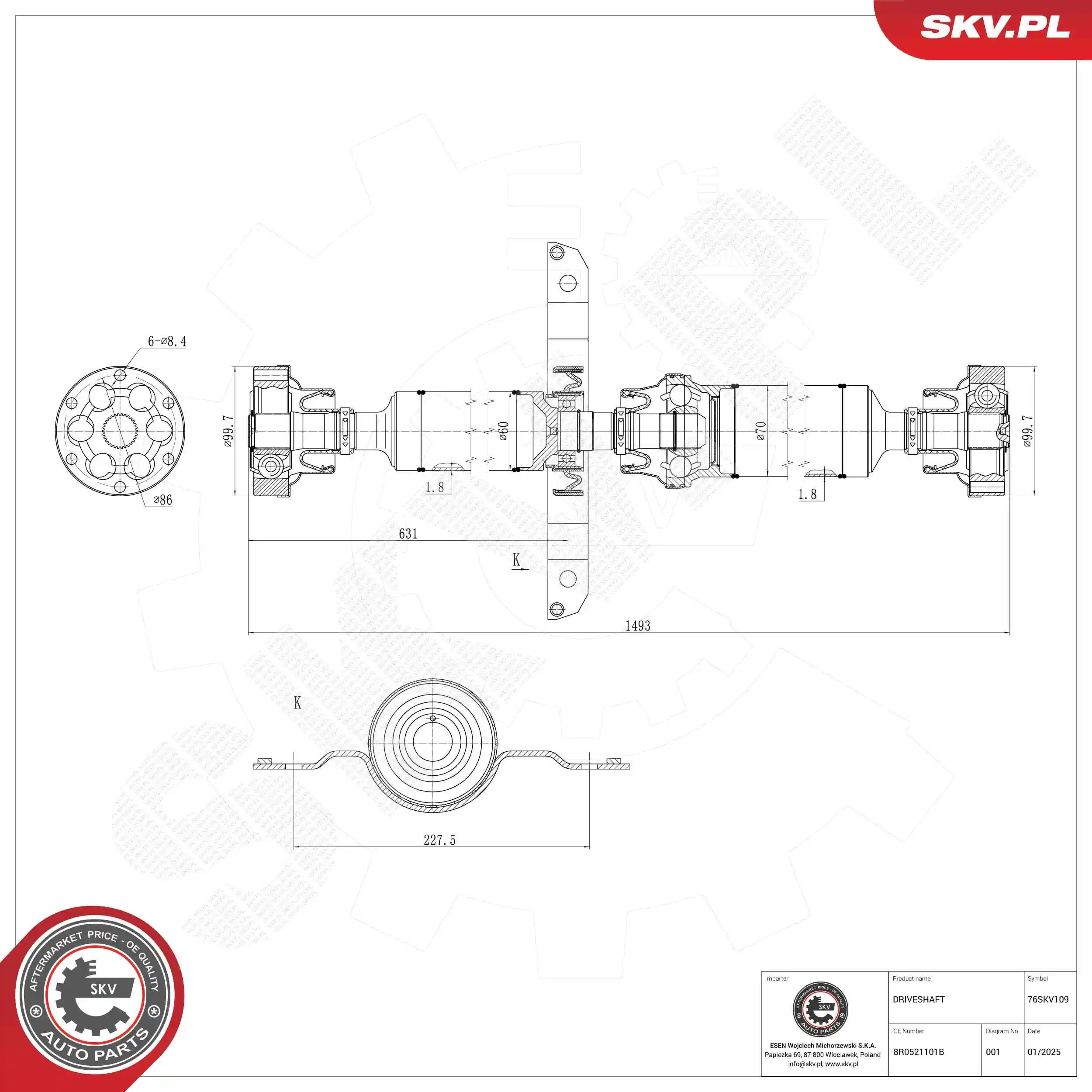 Drive Shaft 76SKV109