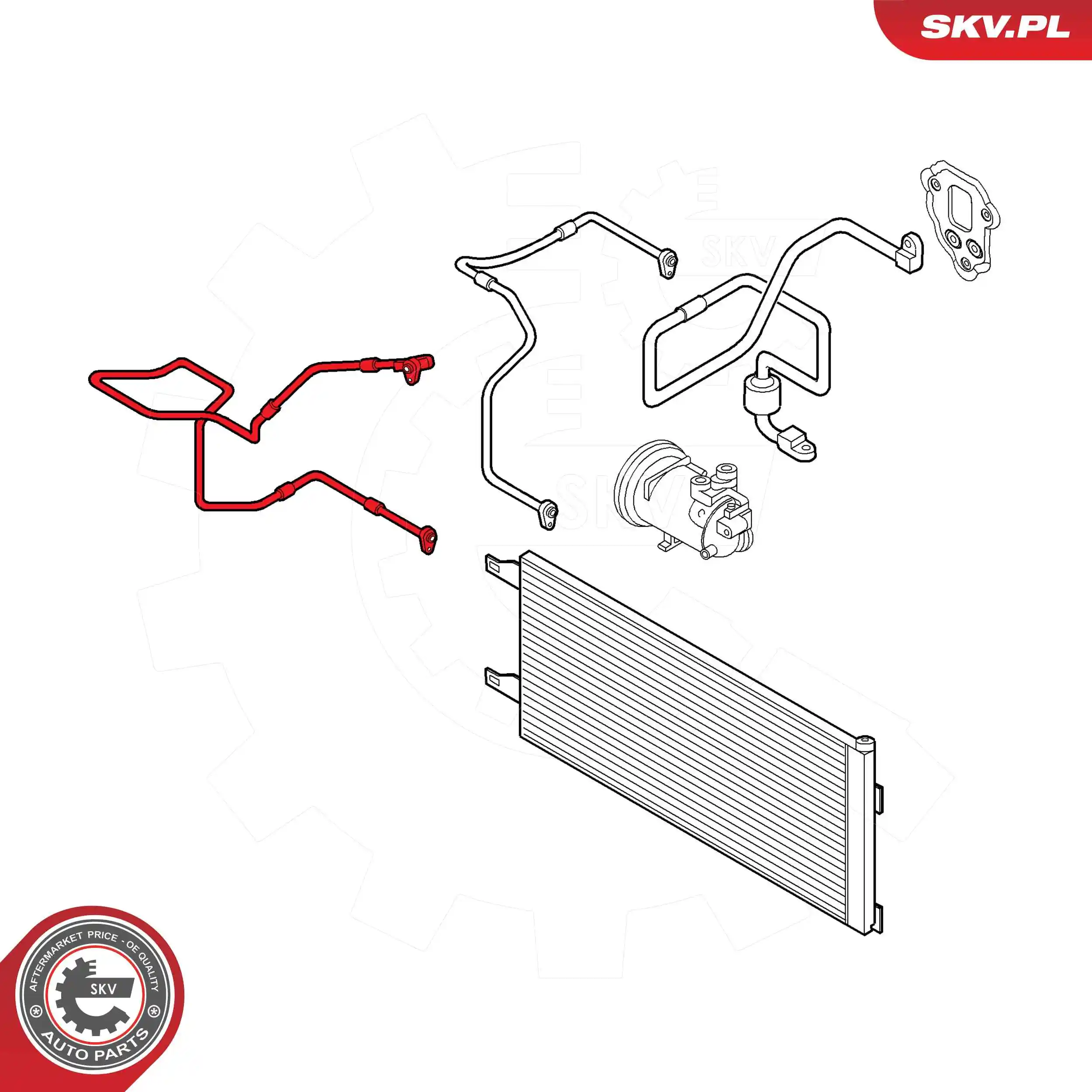 High-/Low Pressure Line, air conditioning 54SKV614