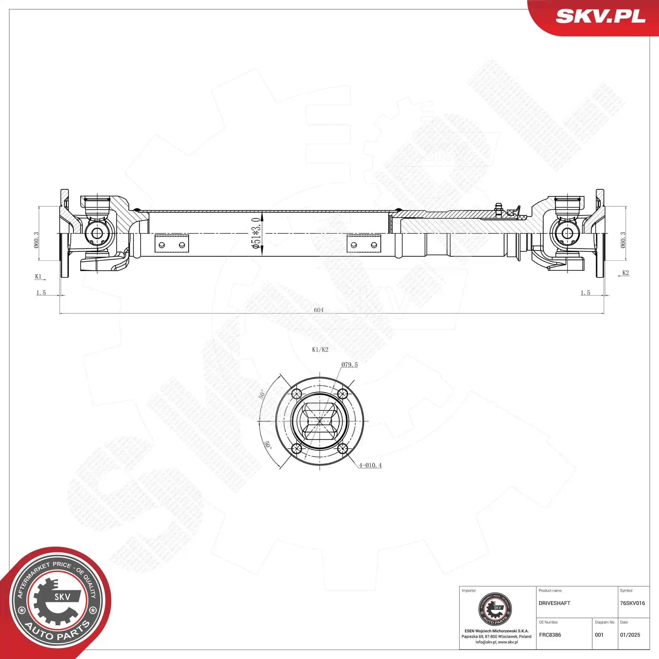 Drive Shaft 76SKV016
