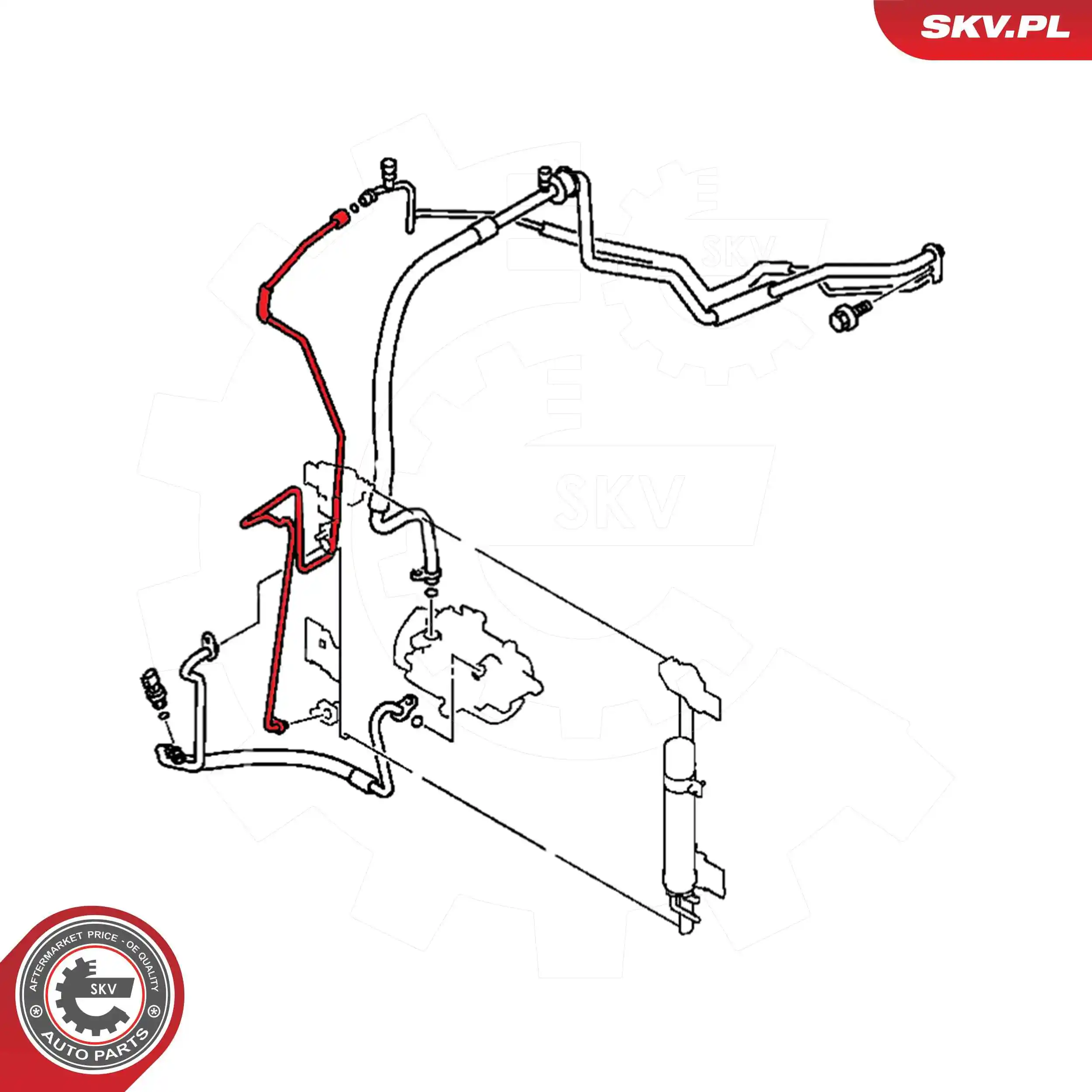 ESEN SKV 54SKV658 High-/Low Pressure Line, air conditioning