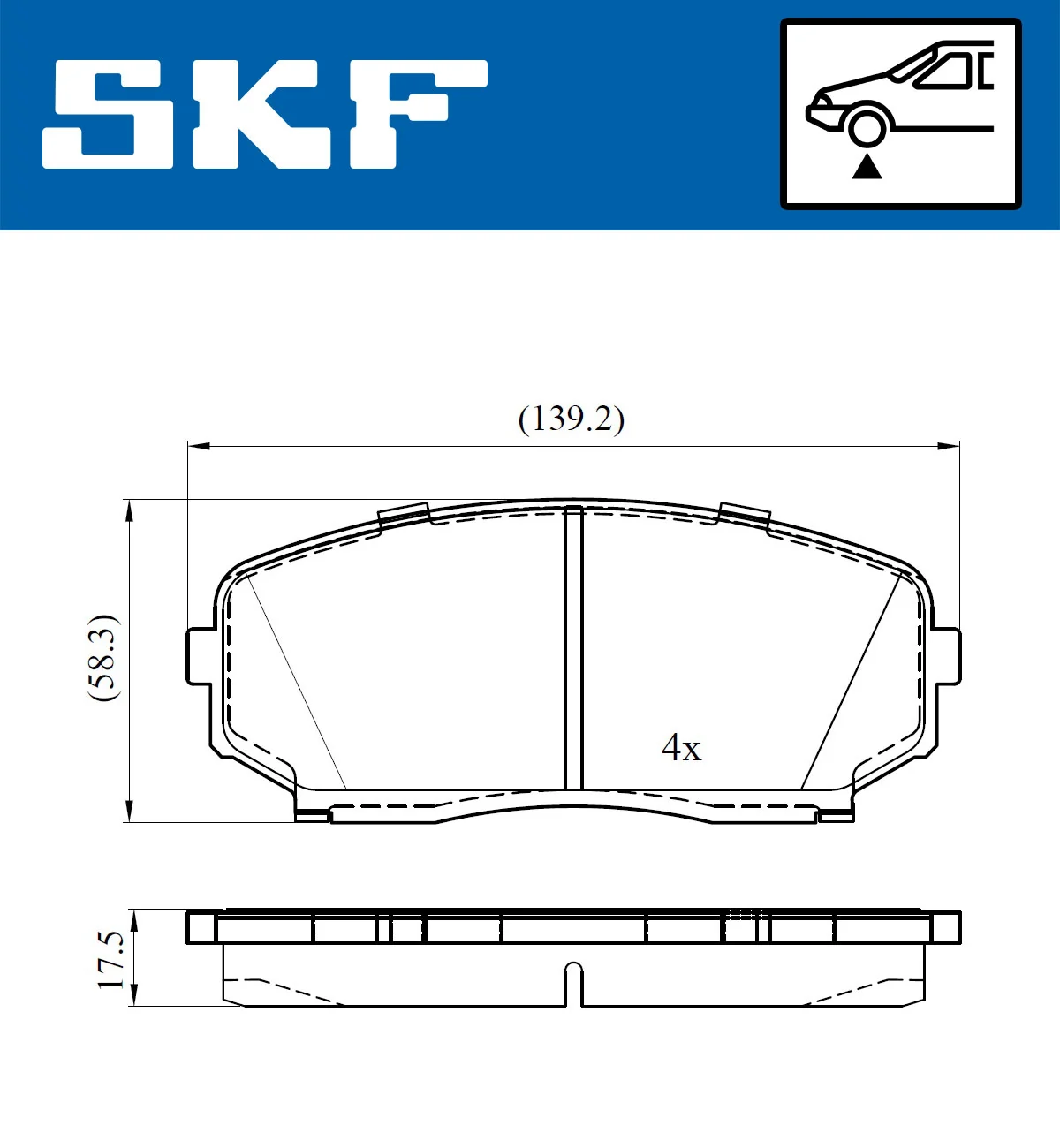 Brake Pad Set, disc brake VKBP 80612 A