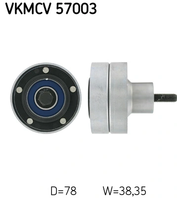 Deflection/Guide Pulley, V-ribbed belt VKMCV 57003