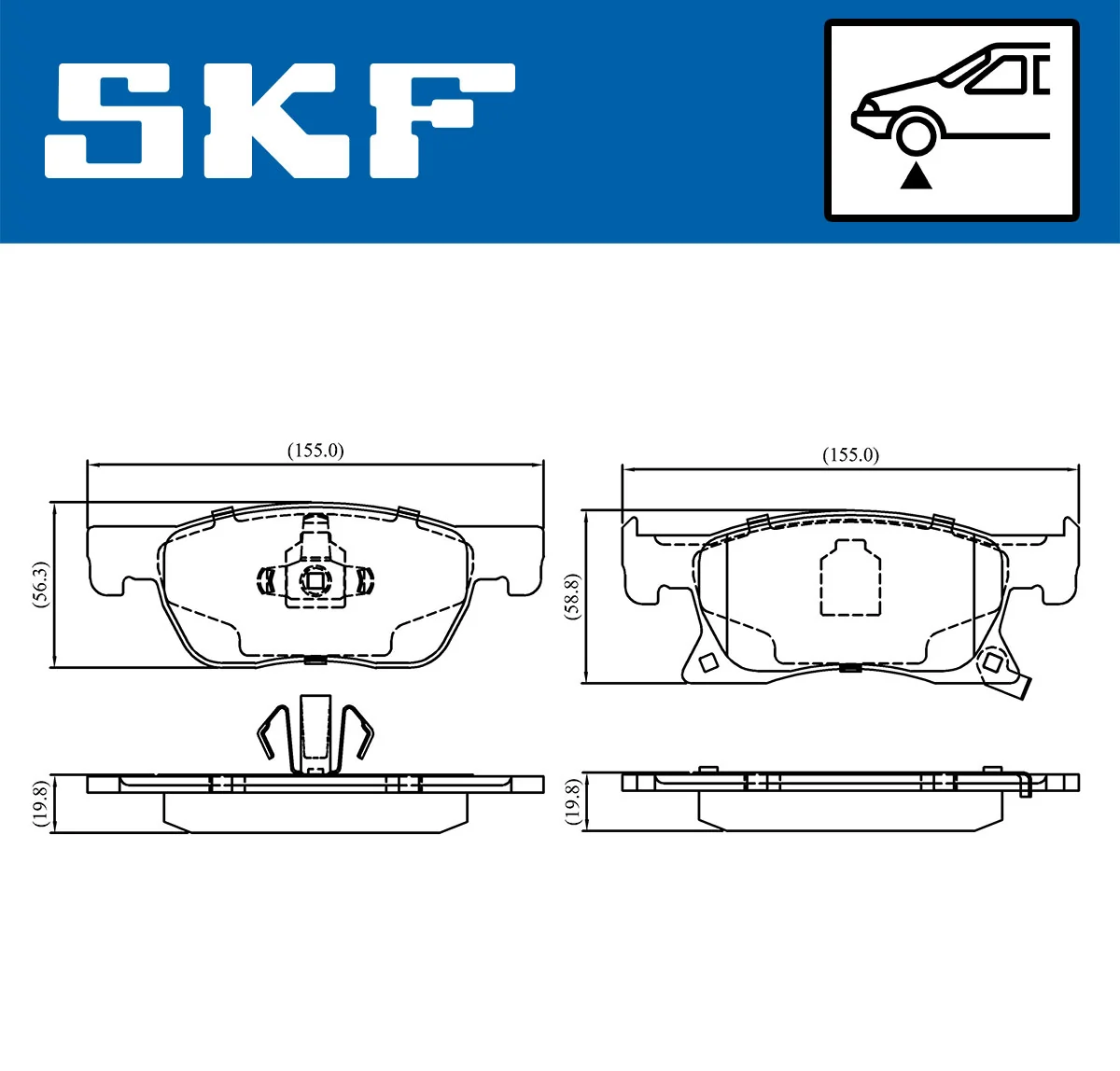 Brake Pad Set, disc brake VKBP 80291 A