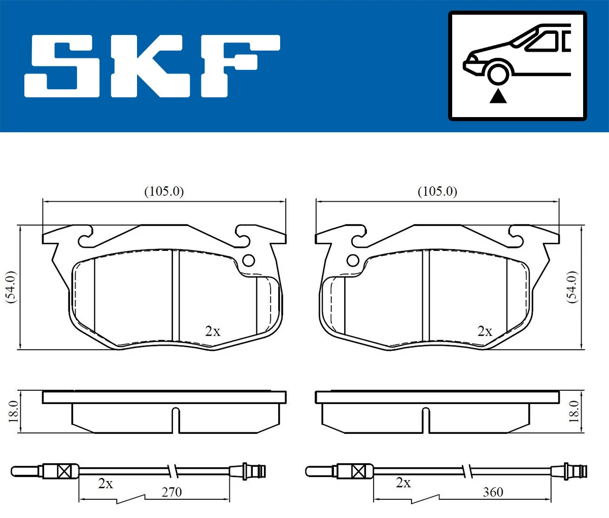 Brake Pad Set, disc brake VKBP 80352 E