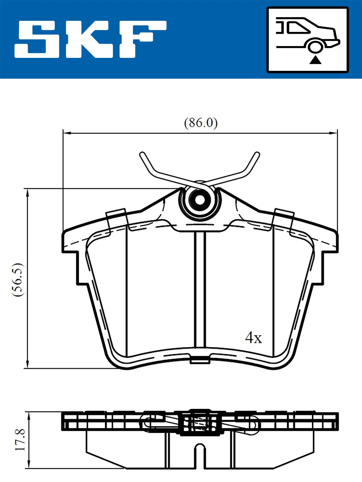 Brake Pad Set, disc brake VKBP 90186