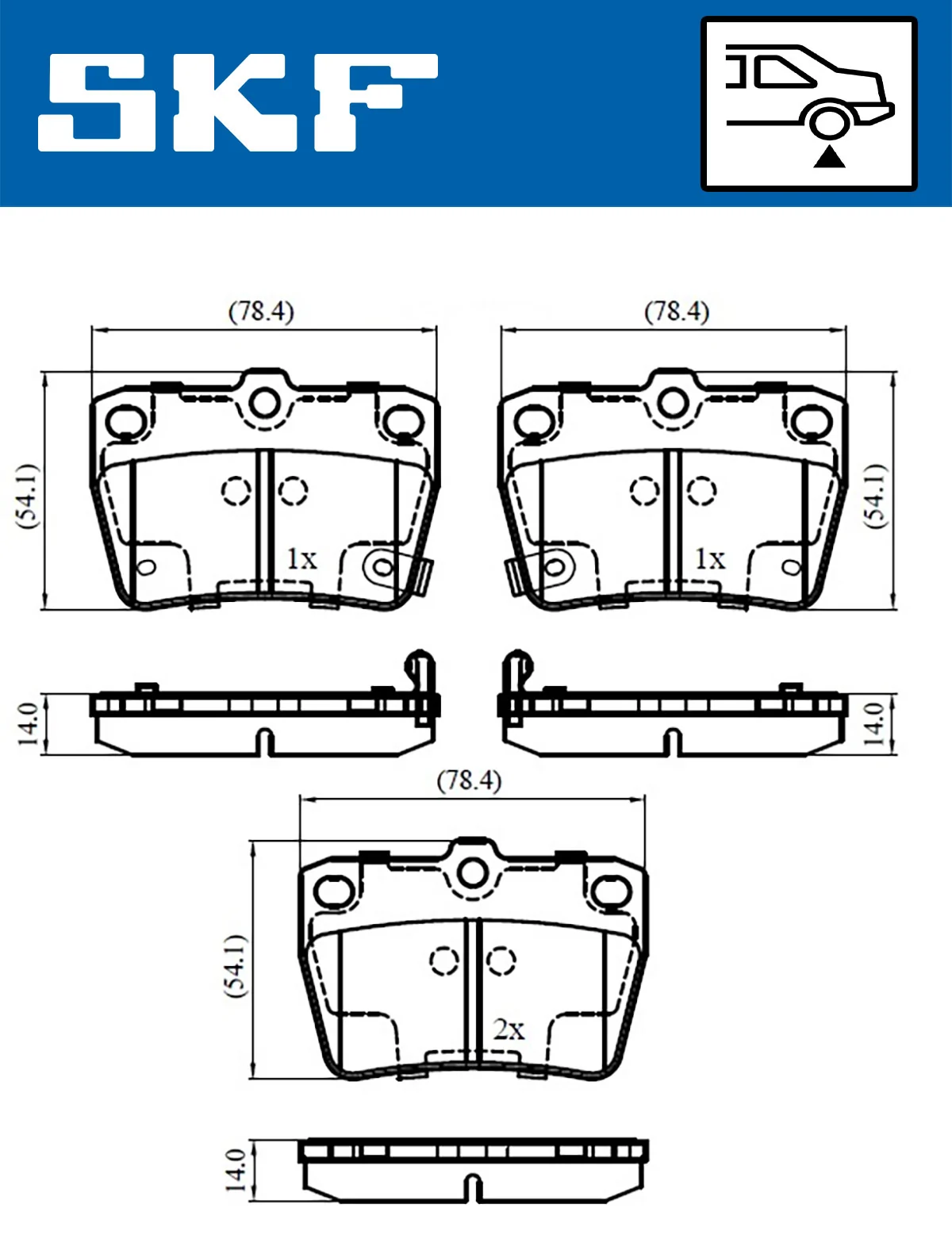 Brake Pad Set, disc brake VKBP 90288 A