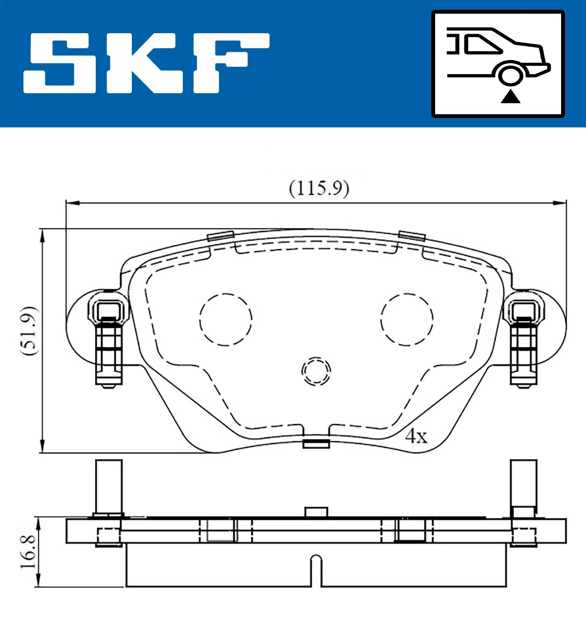 Brake Pad Set, disc brake VKBP 90170