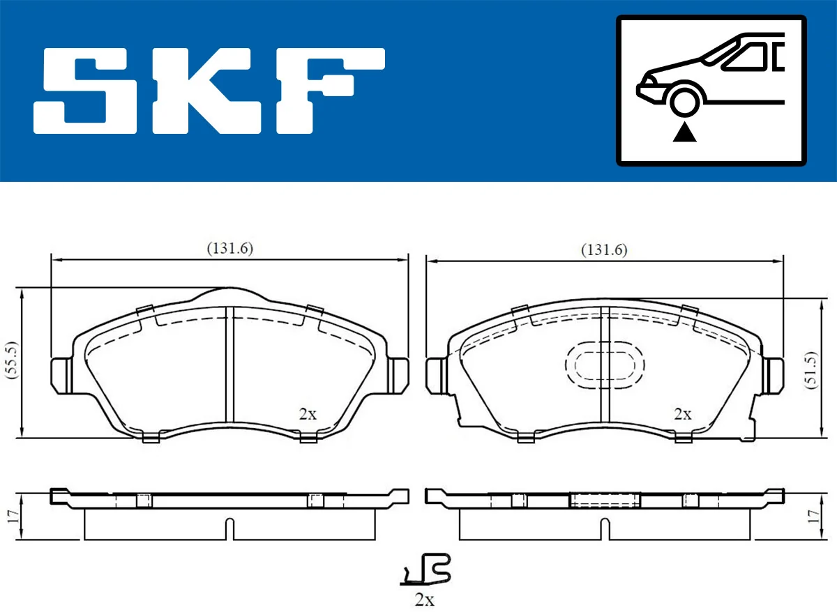 Brake Pad Set, disc brake VKBP 80062 A