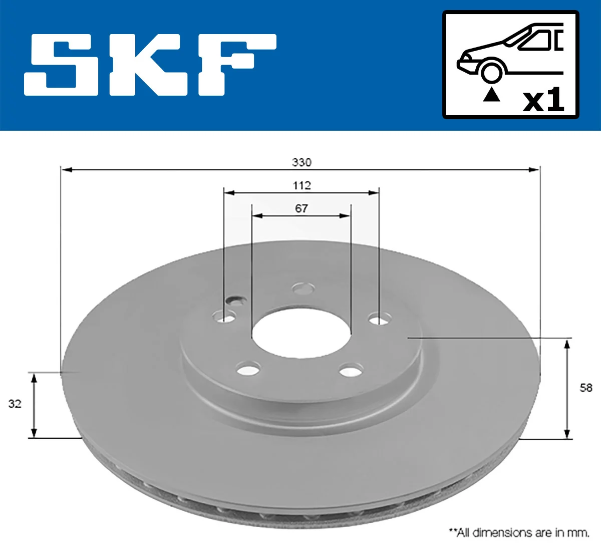 Brake Disc VKBD 80082 V1