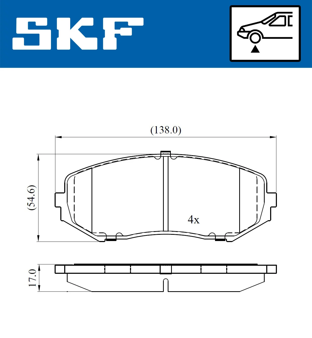 Brake Pad Set, disc brake VKBP 80417 A