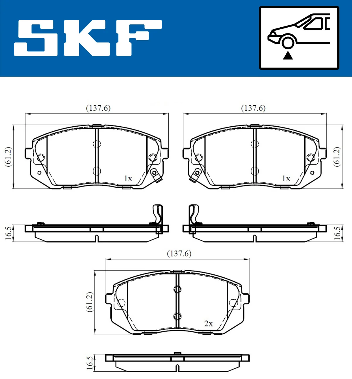 Brake Pad Set, disc brake VKBP 80106 A