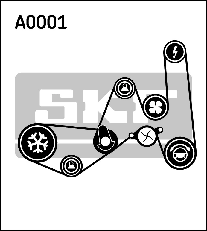 Water Pump + V-Ribbed Belt Kit VKMC 31051-1