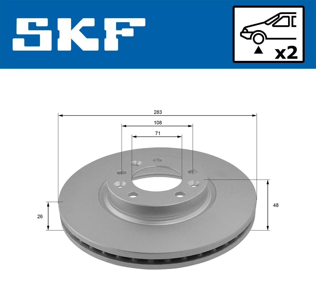 Brake Disc VKBD 80061 V2