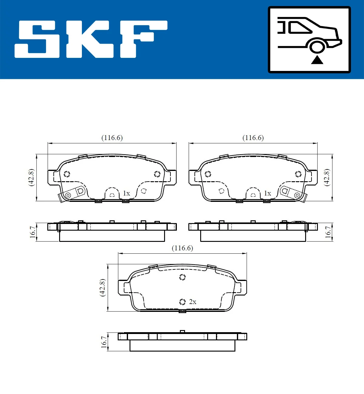 Brake Pad Set, disc brake VKBP 90033 A