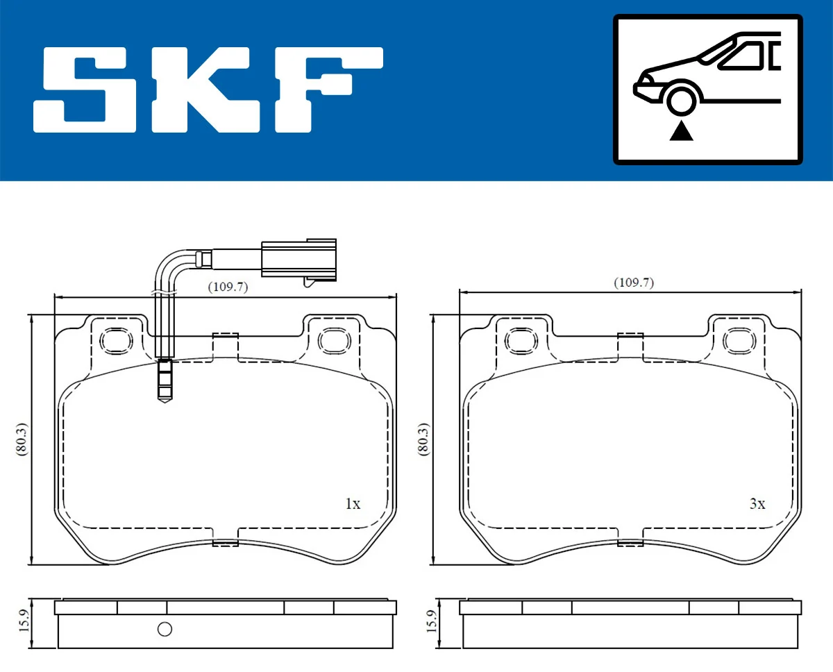 Brake Pad Set, disc brake VKBP 80610 E