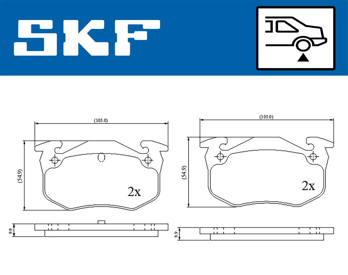 Brake Pad Set, disc brake VKBP 90120
