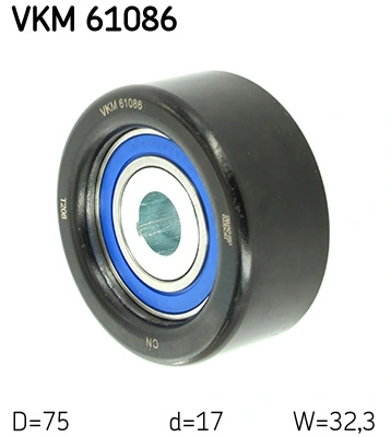 Deflection/Guide Pulley, V-ribbed belt VKM 61086