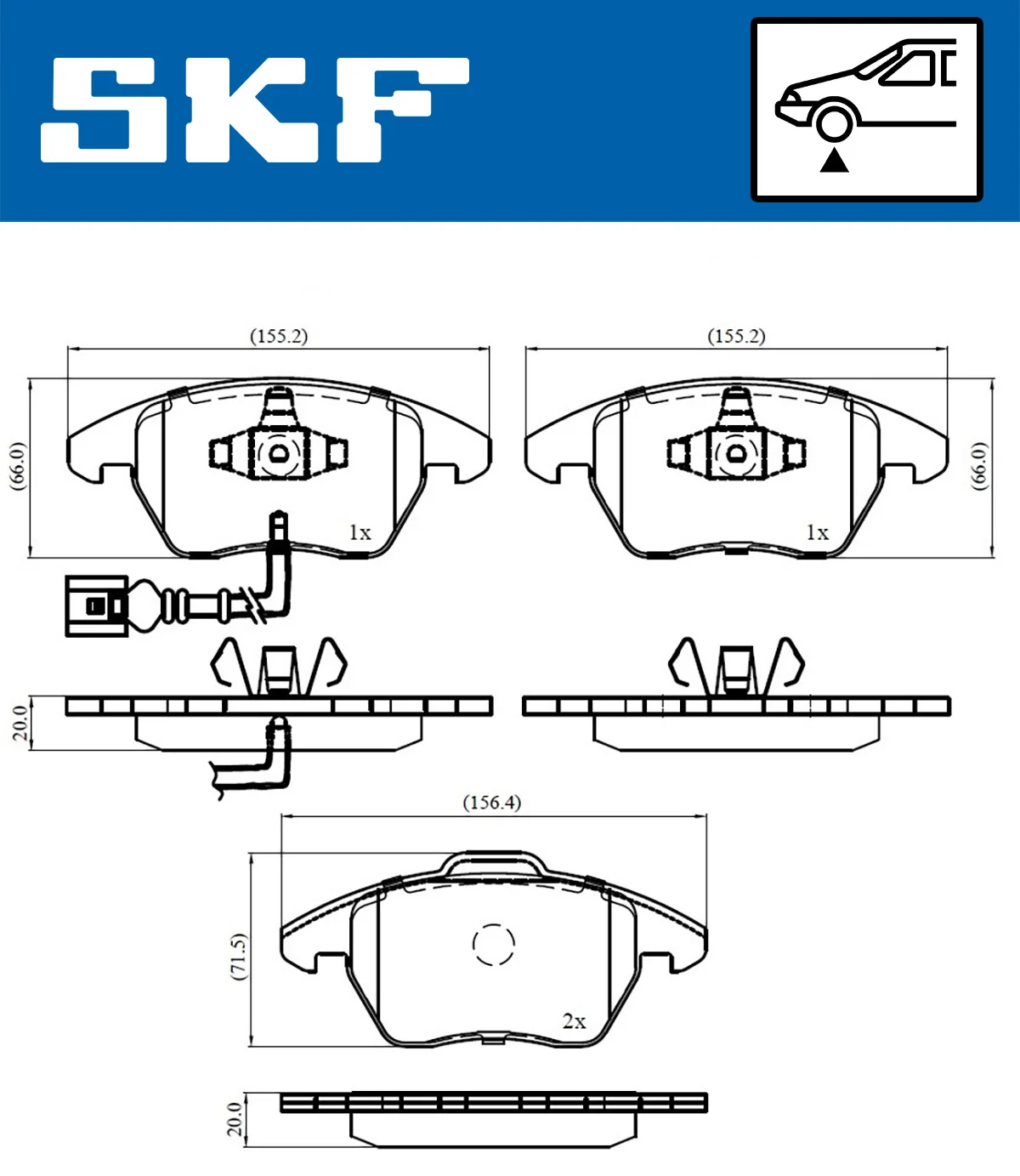 Brake Pad Set, disc brake VKBP 80007 E