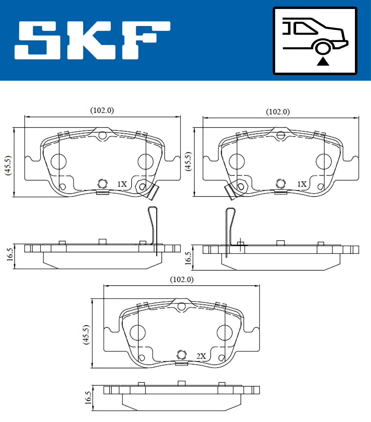 Brake Pad Set, disc brake VKBP 90191 A