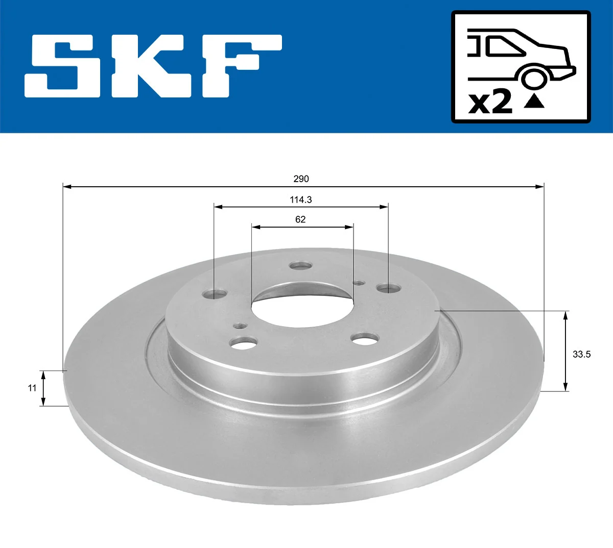 SKF VKBD 90395 S2 Brake Disc