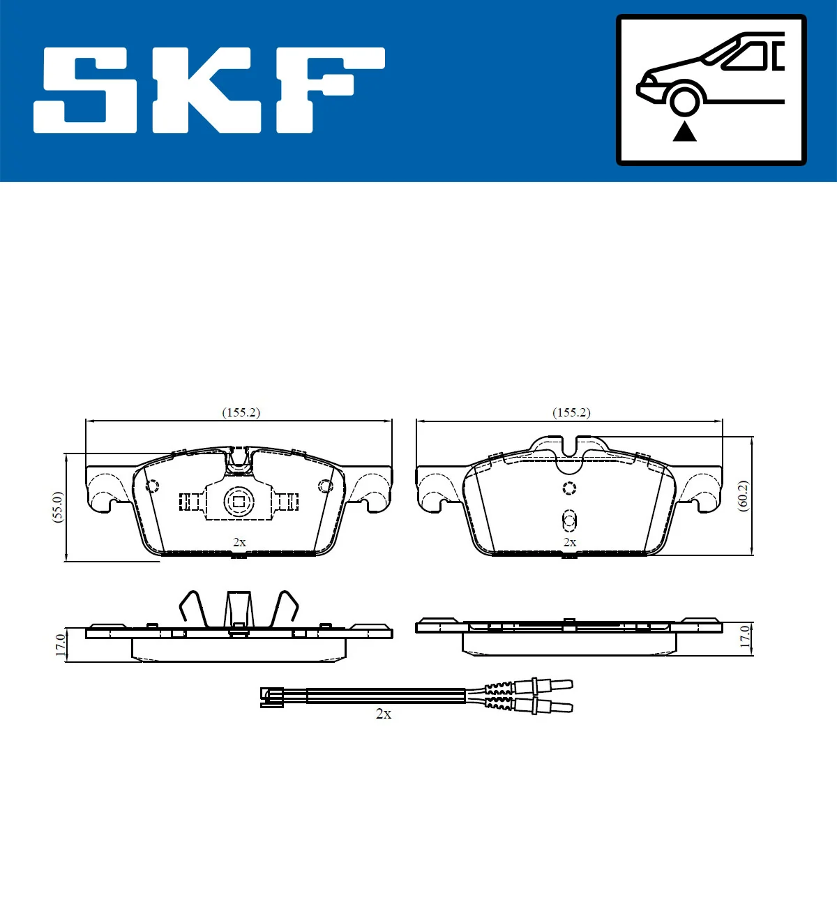 Brake Pad Set, disc brake VKBP 80207 E