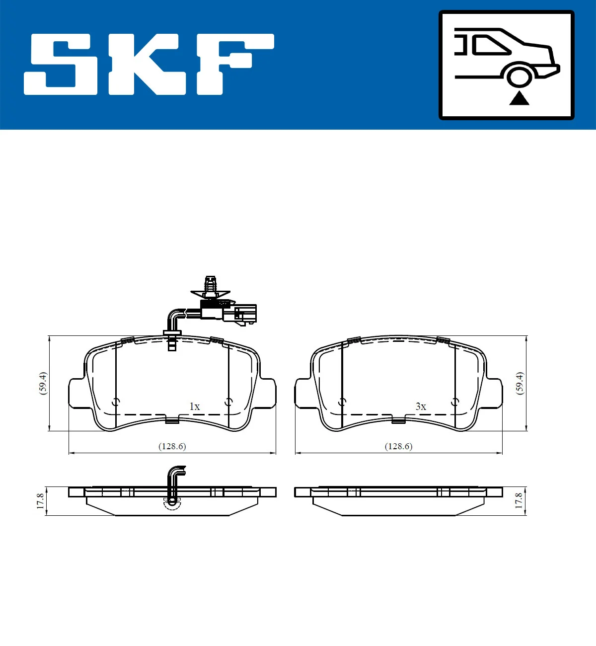 Brake Pad Set, disc brake VKBP 90010 E