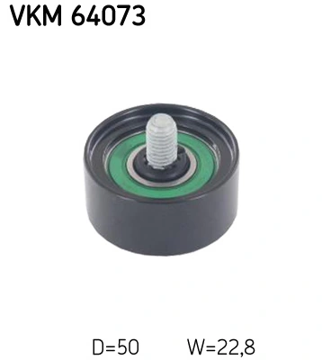 Deflection/Guide Pulley, V-ribbed belt VKM 64073