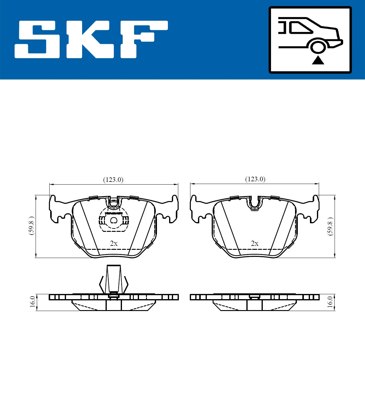 Brake Pad Set, disc brake VKBP 90625