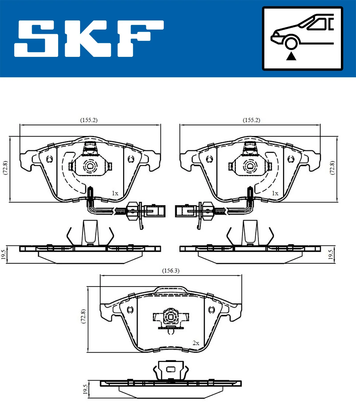 Brake Pad Set, disc brake VKBP 80617 E