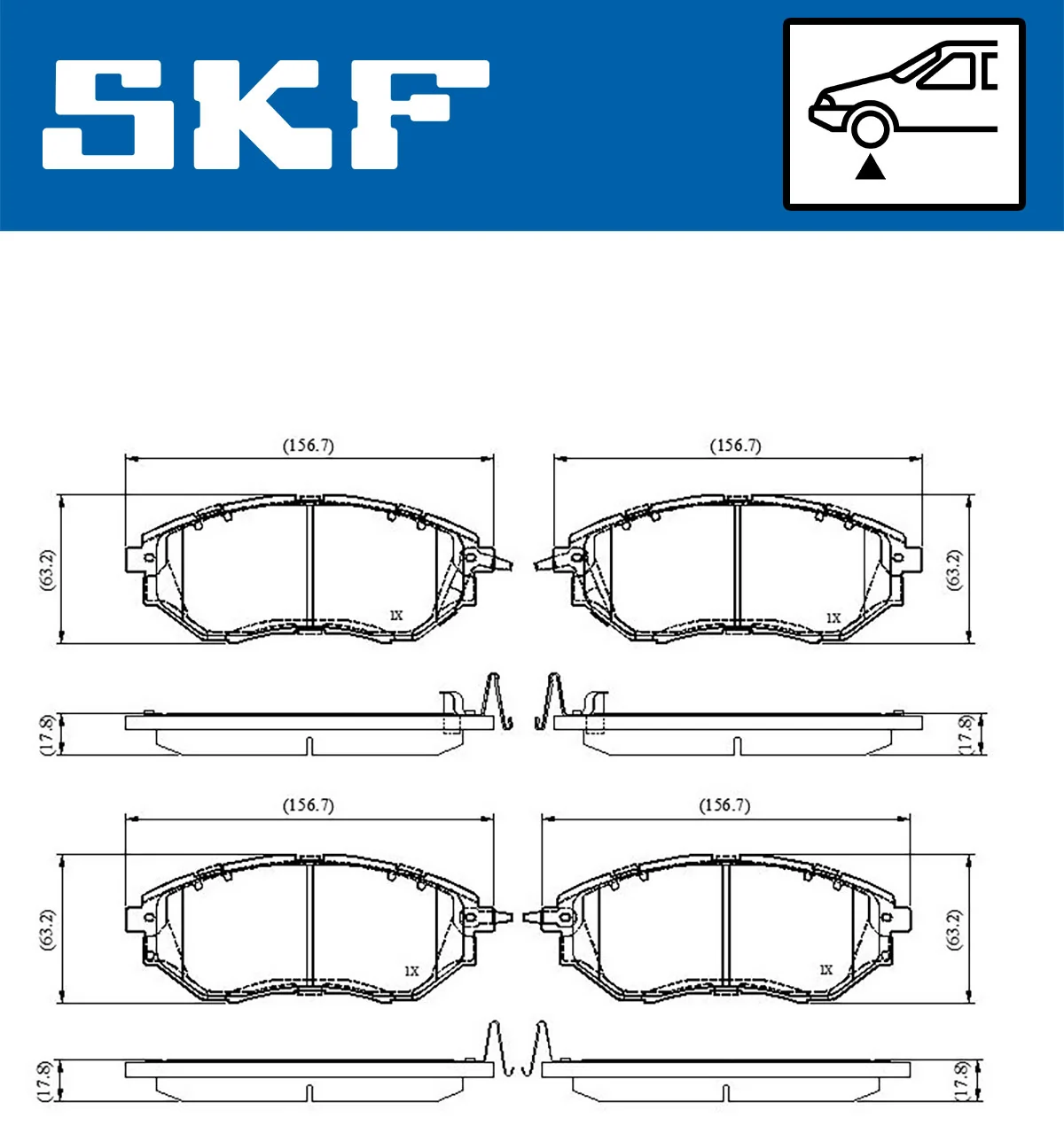 Brake Pad Set, disc brake VKBP 80555 A