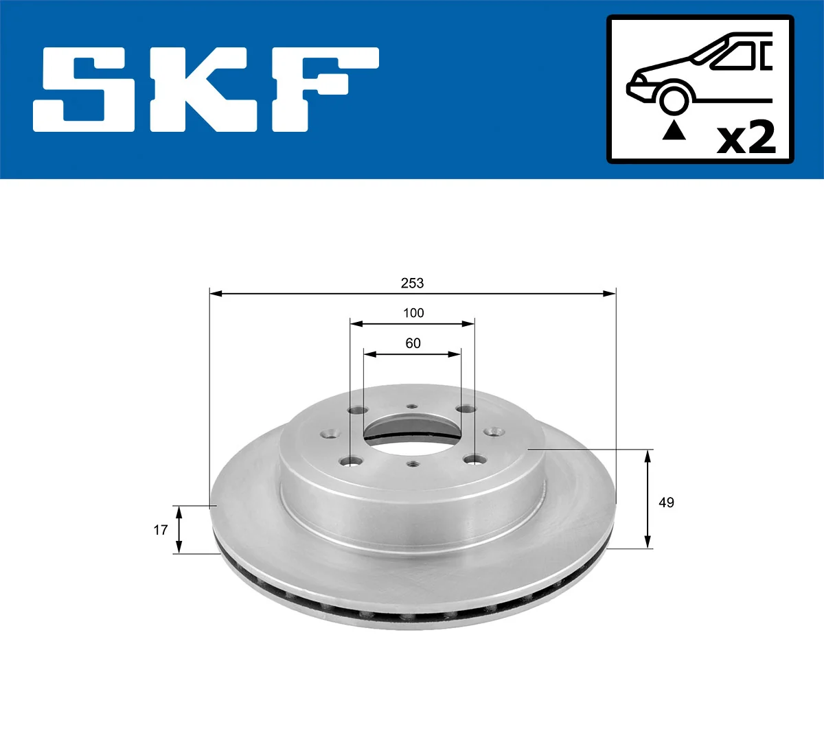 Brake Disc VKBD 80347 V2