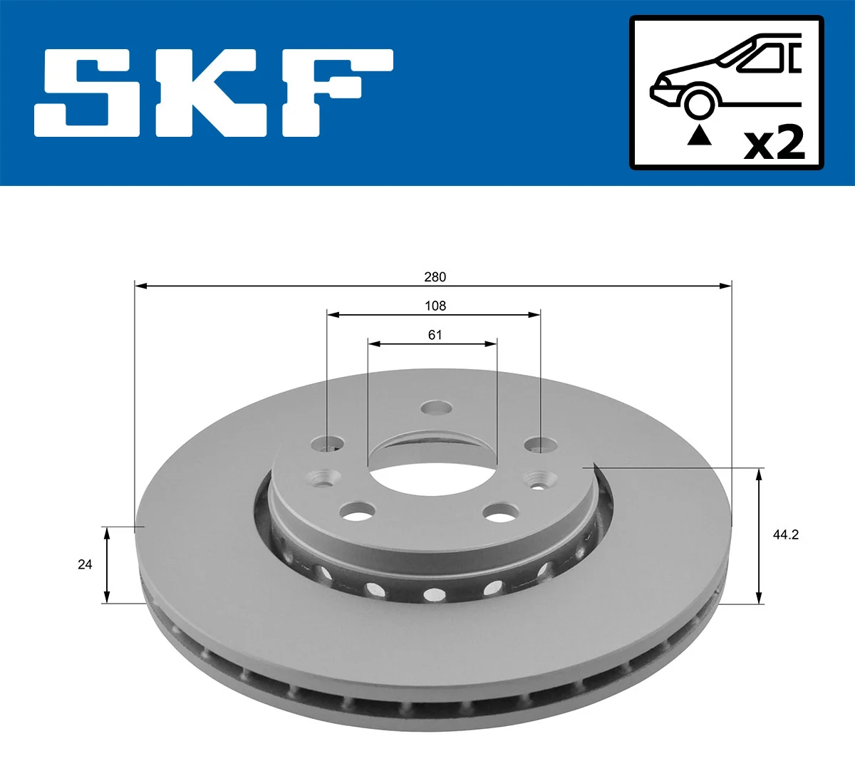 SKF VKBD 80017 V2 Brake Disc